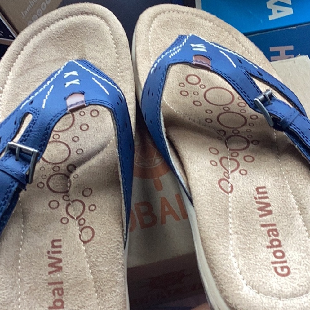 Global Win Navy Sandals